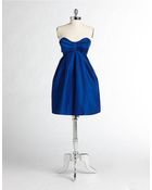Jill Stuart Stretch Taffeta Strapless Bow Dress - Lyst