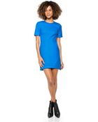 Tibi Short Sleeve Twill Dress - Lyst