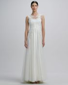 Catherine Deane Boatneck Embroidered Tulle Gown - Lyst