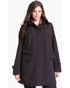 Gallery Soft Shell Swing Coat with Detachable Hood - Lyst