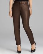 Nydj Sheri Copper Coated Skinny Jeans - Lyst