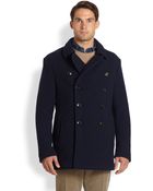 Slowear Doublebreasted Wool Peacoat - Lyst