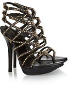 Versace Studded Leather Sandals - Lyst