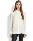 Vince Silk Blouse - Lyst
