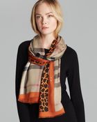 Burberry Haymarket Giraffe Print Scarf - Lyst