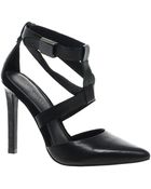 Kg Kurt Geiger Kg By Kurt Geiger Christy Criss Cross Strap Single Sole Sandal - Lyst