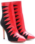 Charlotte Olympia Hazel Leather And Suede Ankle Boots - Lyst