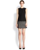 Dolce & Gabbana Mixed Media Lace Tweed Dress - Lyst