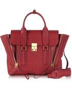 3.1 Phillip Lim Crimson Leather Pashli Medium Satchel - Lyst