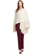 Brooks Brothers Cashmere and Wool Pointelle Ruana - Lyst