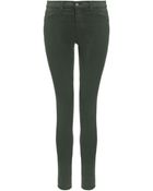J Brand Khaki Sateen Skinny Jeans - Lyst