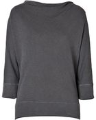 James Perse Cotton Dolman Pullover In Charcoal - Lyst