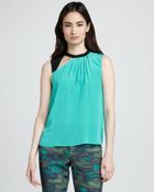 Nanette Lepore Mercury Cut Out Silk Top - Lyst