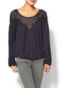 Free People Blue Sky Knit Top - Lyst