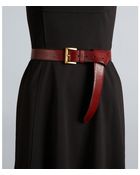 Prada Sienna Leather Square Buckle Belt - Lyst