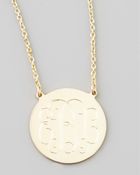 Sarah Chloe Cara Monogrammed 14K Gold Necklace - Lyst