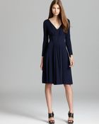 Armani Dress Long Sleeve V Neck - Lyst