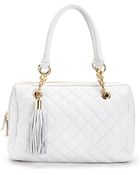 Calvin Klein Geneva Quilted Leather Satchel - Lyst