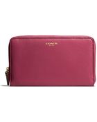 Coach Legacy Continental Zip Wallet in Leather - Lyst