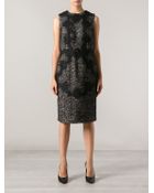 Dolce & Gabbana Floral Lace Detail Dress - Lyst