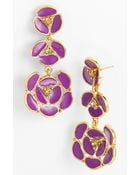 Kate Spade Disco Pansy Chandelier Earrings - Lyst