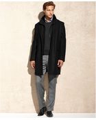 Michael Kors Michael Wool-Blend With Faux Fur Trim Overcoat - Lyst