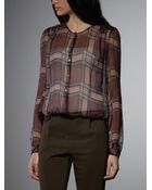 Patrizia Pepe Printed Silk Tunic Top - Lyst