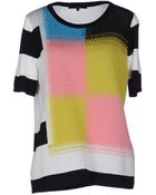 Tibi Short Sleeve Jumper - Lyst