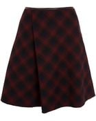 3.1 Phillip Lim Red Plaid Wool-blend Mini Skirt - Lyst