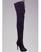 Bebe Taryn Lace Up Over Knee Boots - Lyst