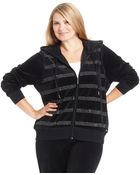 Calvin Klein Longsleeve Velour Striped Studded - Lyst