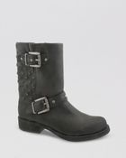 Sam Edelman Lace Up Booties Bevin Moto - Lyst