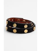 Tory Burch Logo Calf Hair Wrap Bracelet - Lyst