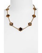 Tory Burch Walter Resin Logo Necklace - Lyst