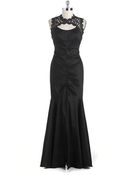 Xscape Ruched Taffeta And Lace Mermaid Gown - Lyst