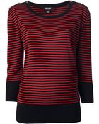 DKNY Striped Long Sleeve Top - Lyst