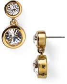 T Tahari Essential Signature Double Drop Earrings - Lyst
