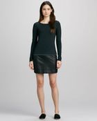 Theory Keiran Leather Skirt Dress - Lyst