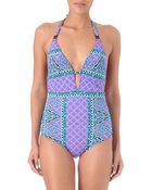 Nanette Lepore Moroccan Goddess Halterneck Swimsuit - Lyst