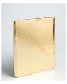 Jimmy Choo Gold Laminated Metallic Leather Ipad Sleeve - Lyst