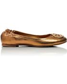 Tory Burch Metallic Reva Ballet Flat - Lyst