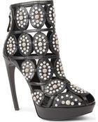 Alexander McQueen Studded Leather Ankle Boots - Lyst