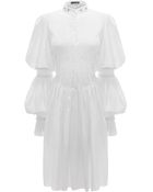 Alexander McQueen Pleated Stud Collar Shirt Dress - Lyst