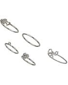 Topshop Bow and Rhinestone Ring Pack - Lyst