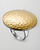 John Hardy Palu Silver Gold Round Ring Large - Lyst