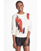 Leith Floral Sweater - Lyst