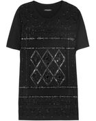 Balmain Embellished Cottonjersey Tshirt - Lyst