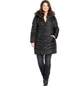 Michael Kors Hooded Faux-fur-trim Puffer - Lyst