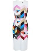 Preen By Thornton Bregazzi Printed Crepe Issy Dress - Lyst