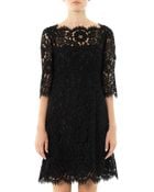 Dolce & Gabbana Lace Halfsleeve Dress - Lyst
